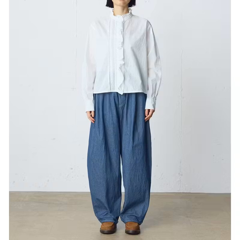 MidiUmi  ワイドテーパードデニム /BL31 【日本製】